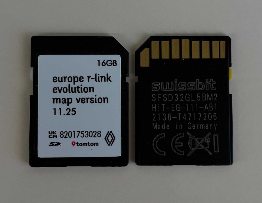 2026 Ново Renault R-Link 11.45 Sd Card Навигационна Сд Карта Рено