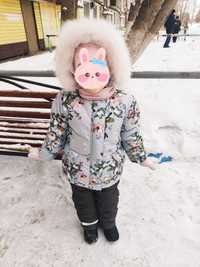 Продам польский зимний костюм/комбинезон/куртка для девочки