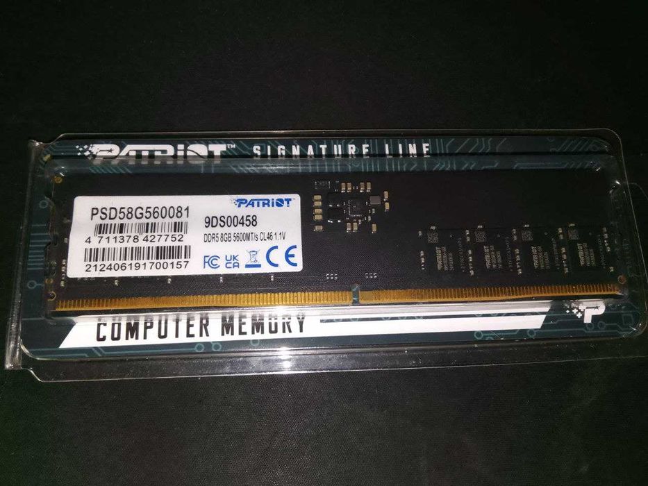 Модуль оперативной память ОЗУ Patriot DDR5 8gb 5600Mhz Новый.