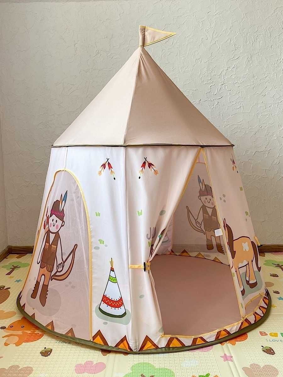 Игровой домик-шатер, палатка "Вигвам следопыта" с москитной сеткой