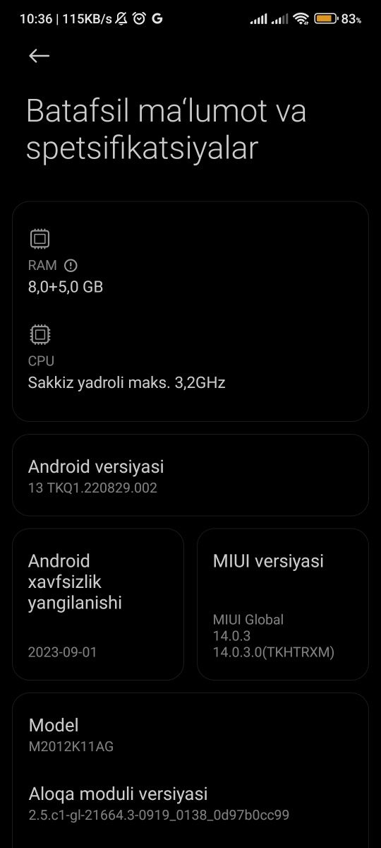 Poco F3 (Redmi K40)