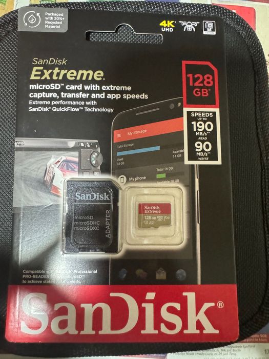 Card microSD Sandisk Extreme 128 gb 4k UHD
