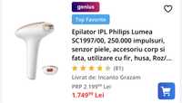 Epilator IPL Philips Lumea, model SC1997/00 nou