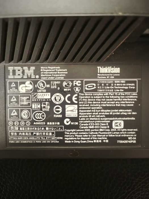 Lenovo20" monitor -ibm monitor