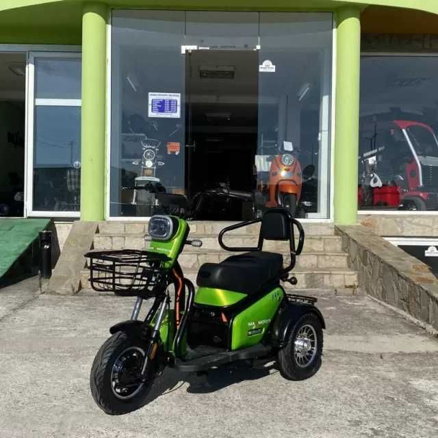 Двуместна електрическа триколка MaXmotors PUDDING 600W GREEN 2023