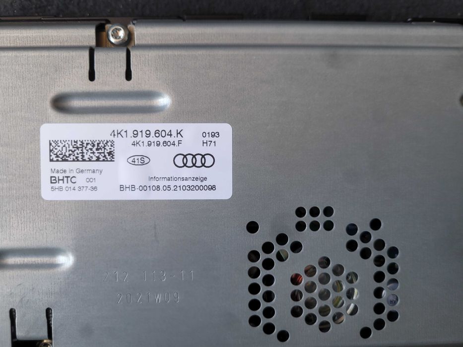 Display touchscreen Audi A6 C8 2019-2023 4K1919604K