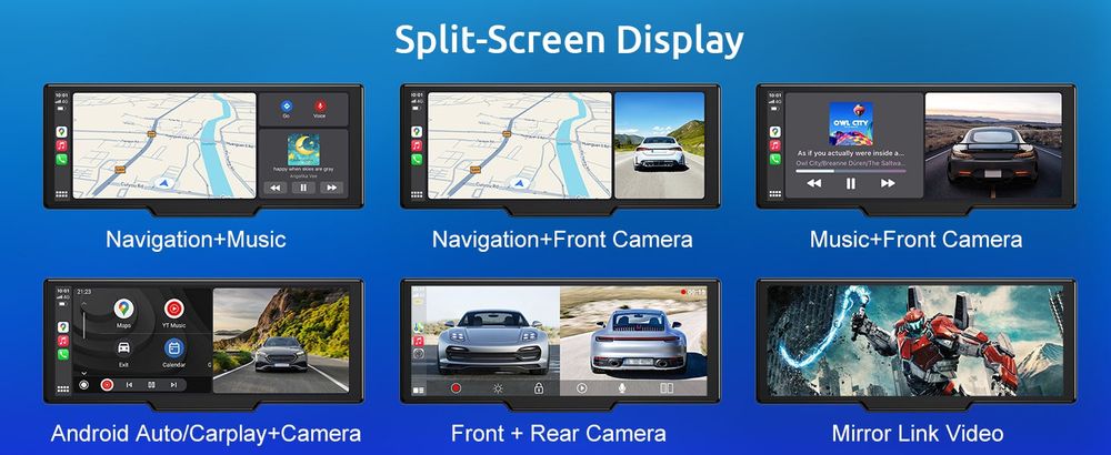 Универсална Мултимедия за автомобил Essgoo с Android Auto/CarPlay