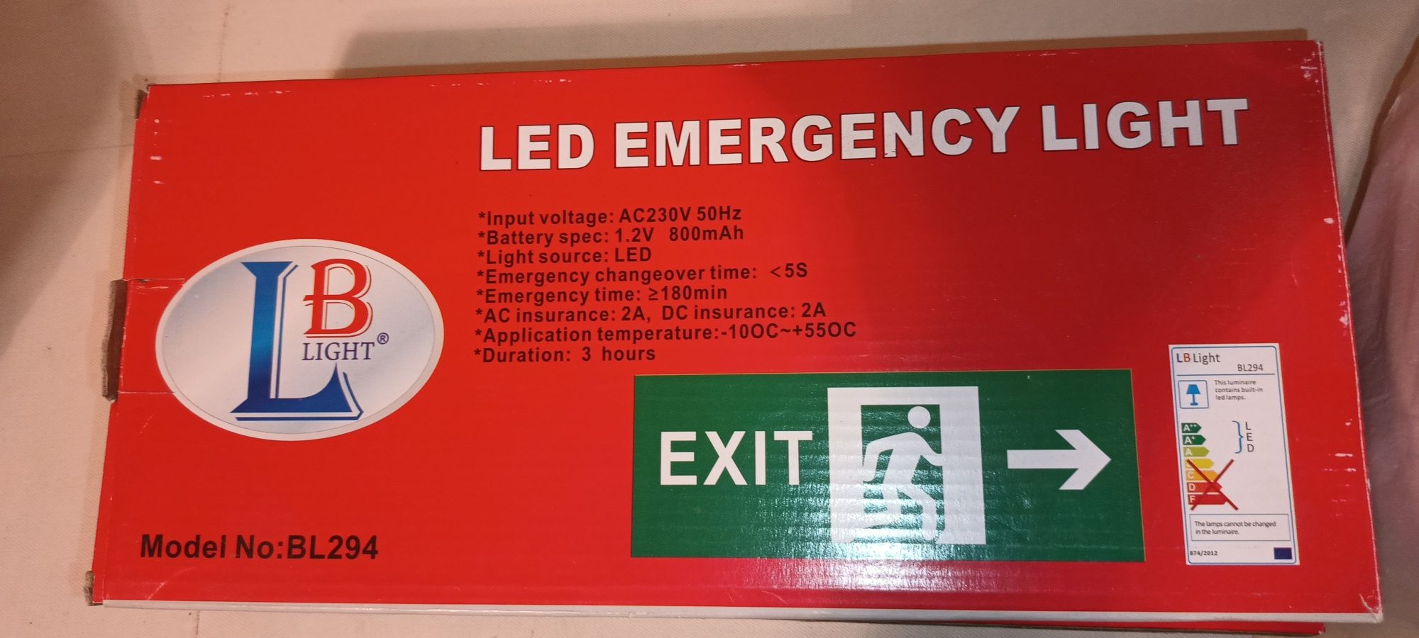 3 bucăți Lampa exit led cu acumulator noi la cutie