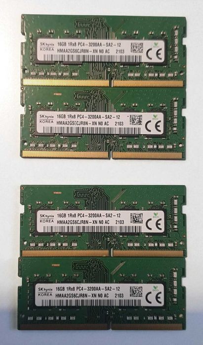 Memorie Laptop 32GB DDR4 3200, 2 x 16GB DDR4 3200AA sodimm, Amd, Intel