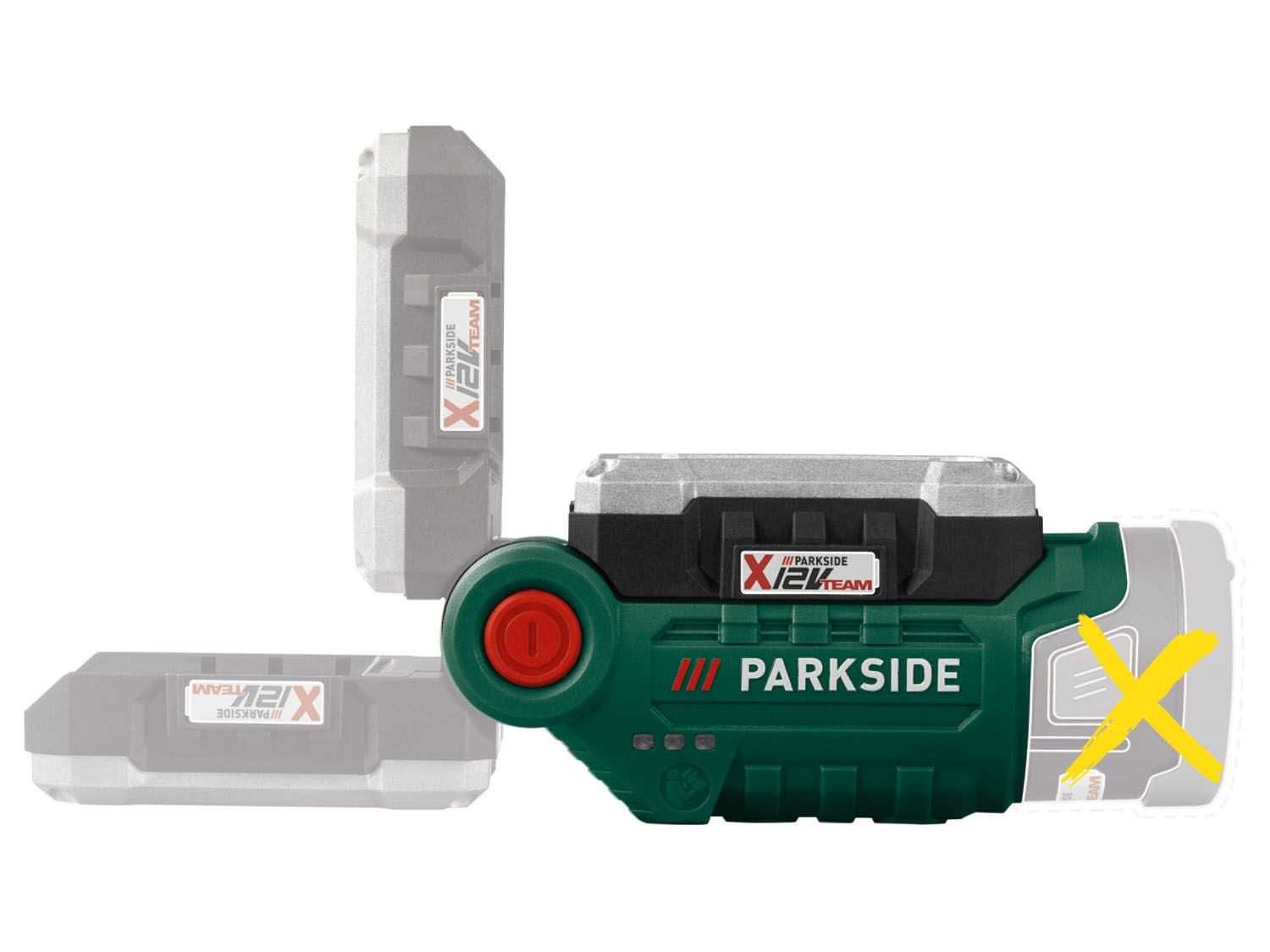 2 buc Lampă de lucru LED  PARKSIDE +2 buc. baterie 12v- 2A