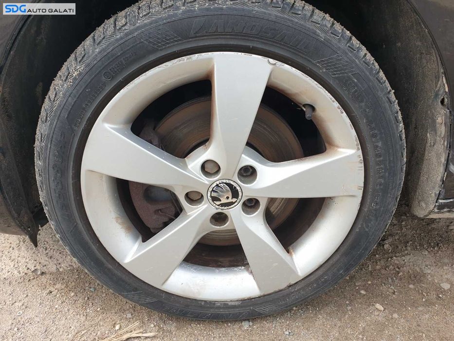 Set 4 Jante Roti Aliaj 5x100 215 45 16 R16 Anvelope Vara Dot 2021 Skoda Roomster 2006 - 2015