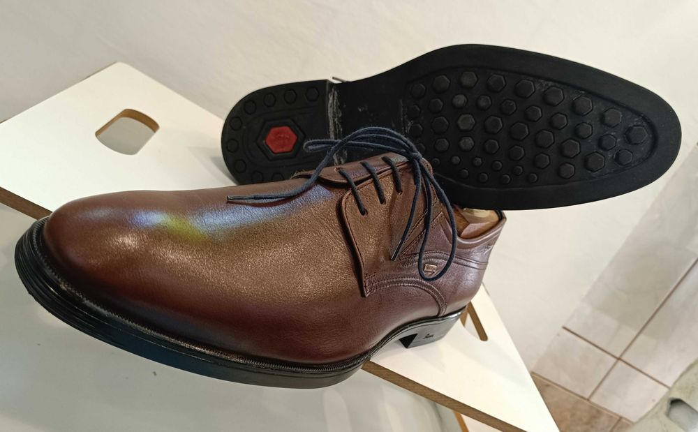 Pantofi derby plain toe 45 premium SIOUX piele naturala moale