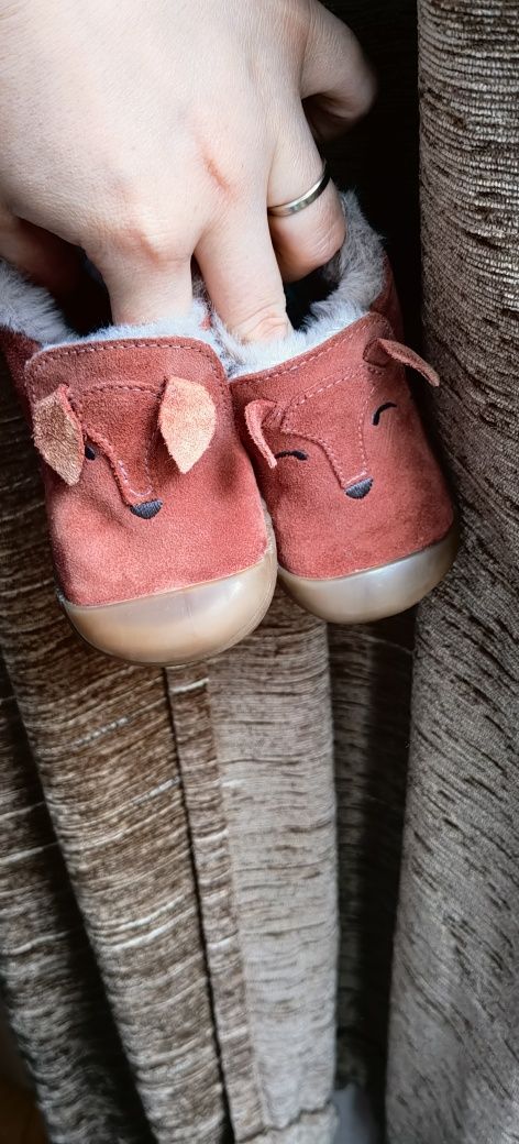 Pantofi bebe piele intoarsa zara mini