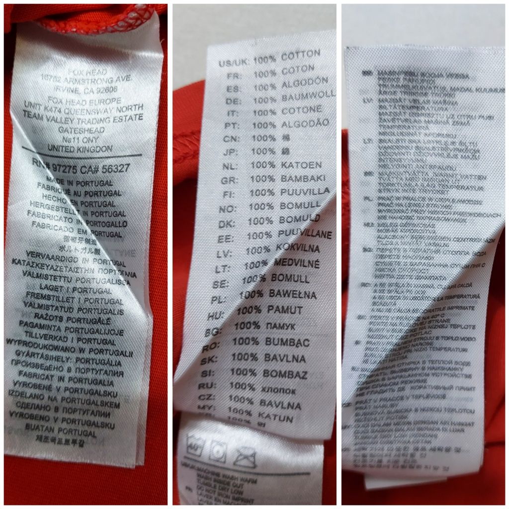 Tricou FOX Pragmatic, mărimea M Roșu, 100% bumbac (man)
