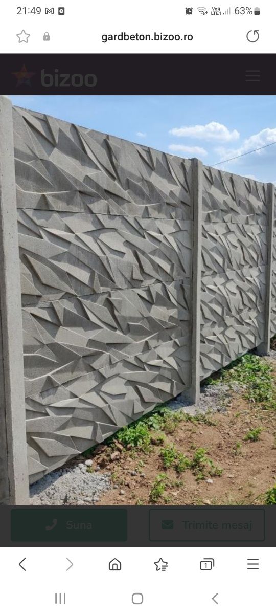 Gard de beton vibropresat