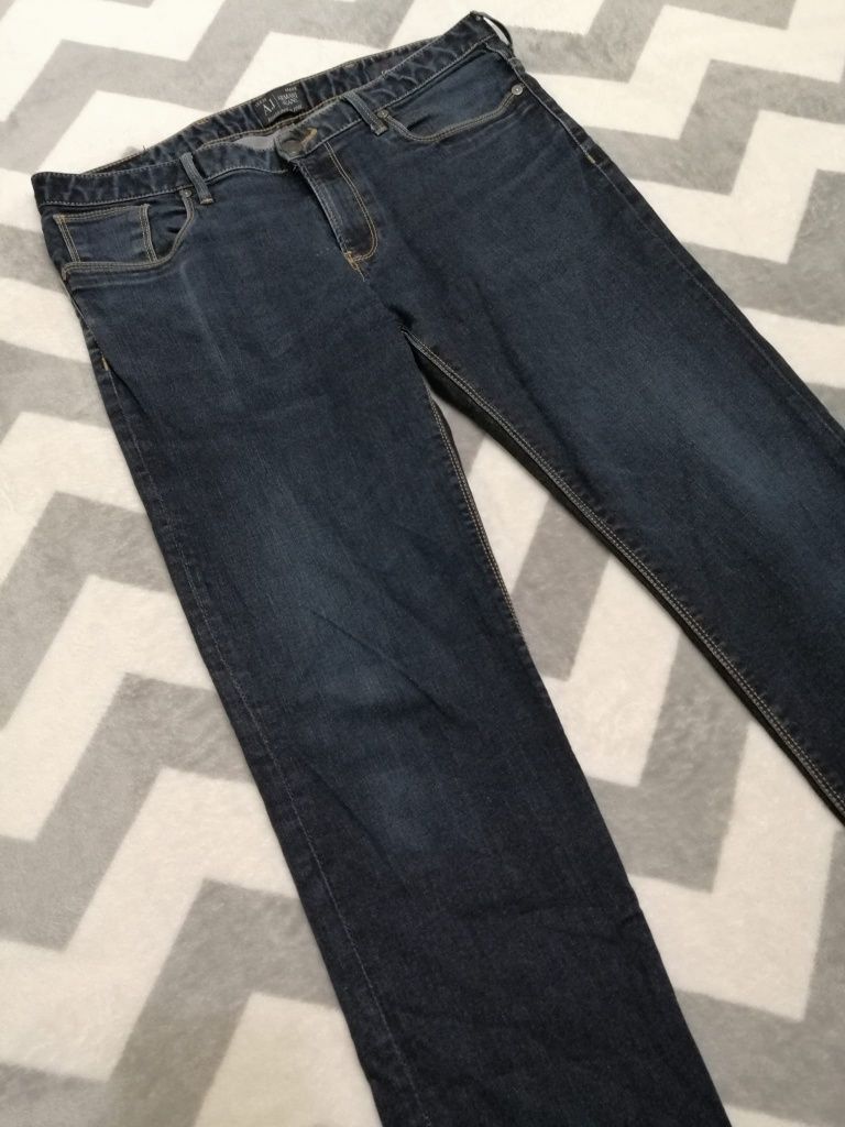 ARMANI JEANS blugi 33/34 bărbați originali SLIM | transport GRATUIT‼️