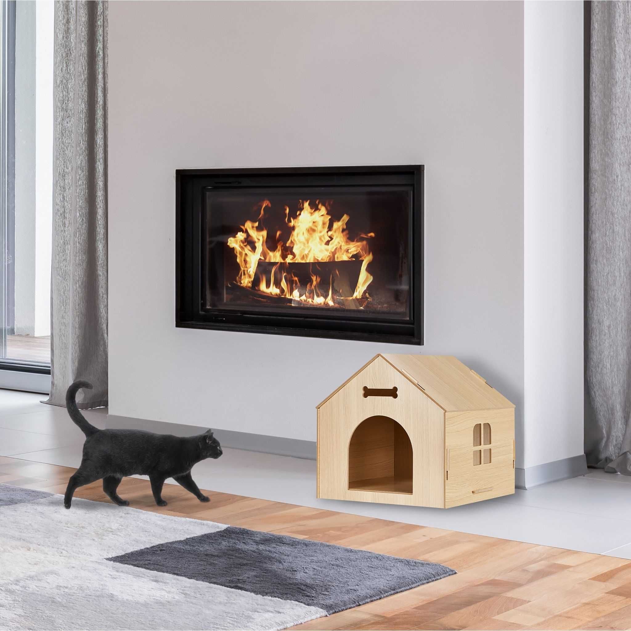 Cusca pentru caini sau pisici constructie proprie MDF 35 x 36 x 34 cm