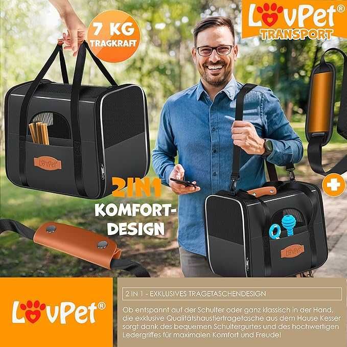 Lovpet® Чанта за кучета и котки 2-в-1