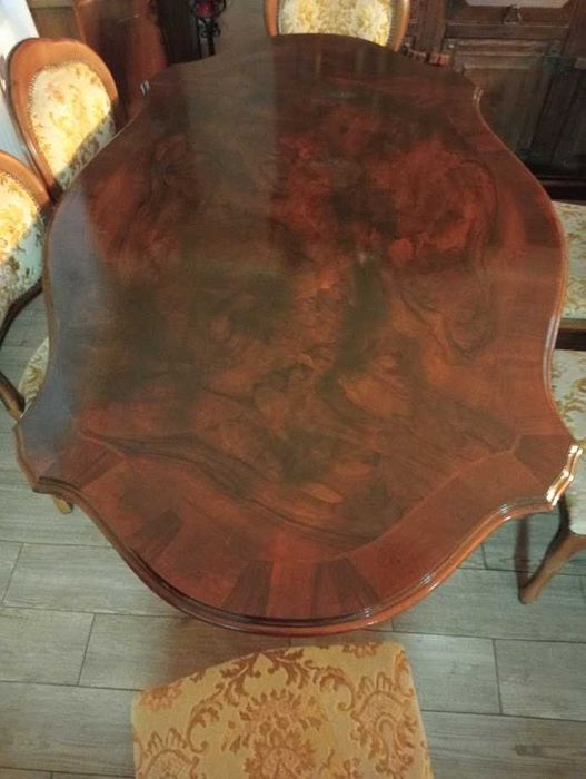 Masa cu 6 scaune lemn masiv Italia