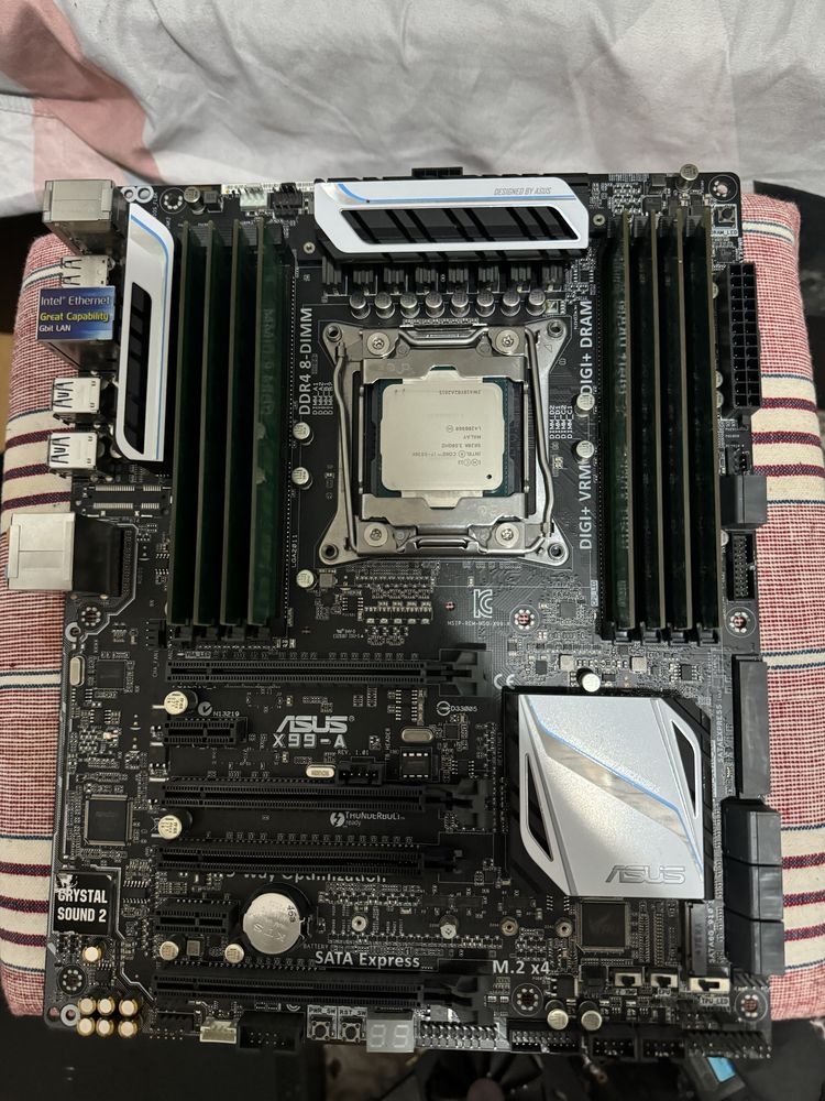Kit placa de baza asus x99-A+i7 5960x+32gb ram ddr4+cooler