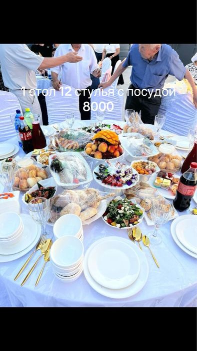 Прокат стол стулья элитный посуда шатыр газон