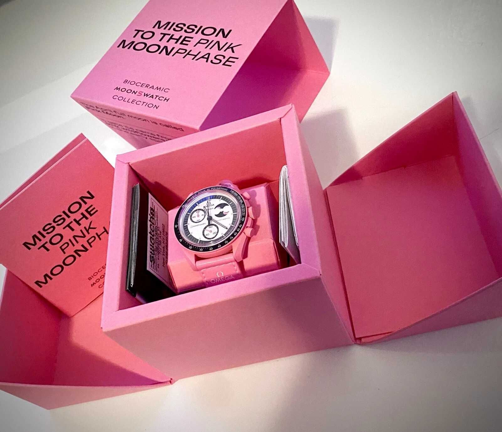 Swatch Omega Moonswatch Mission To The Pink Moonphase