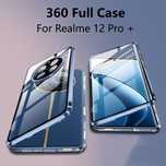 Realme 12 Pro+ 12X 12 12 Pro/Двоен 360° магнитен кейс камера протектор