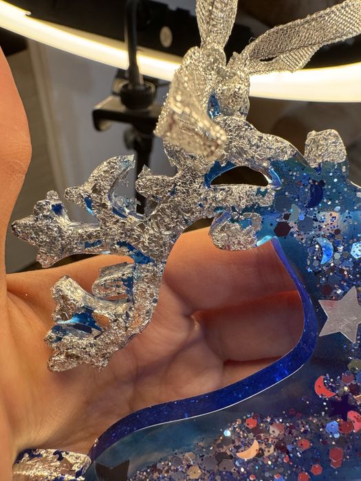 Игрушки ёлочные из эпоксидной смолы,декор ручной работы.