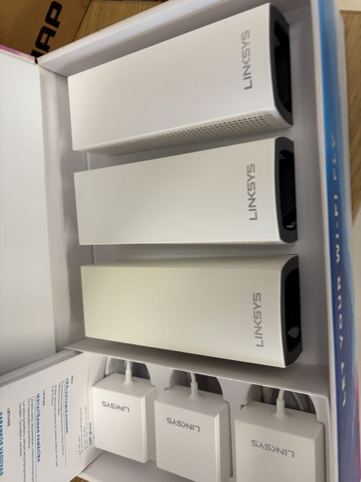 Sistem Wi-Fi Mesh Linksys Velop AC2200 (3 bucati), Tri-Band, Nou