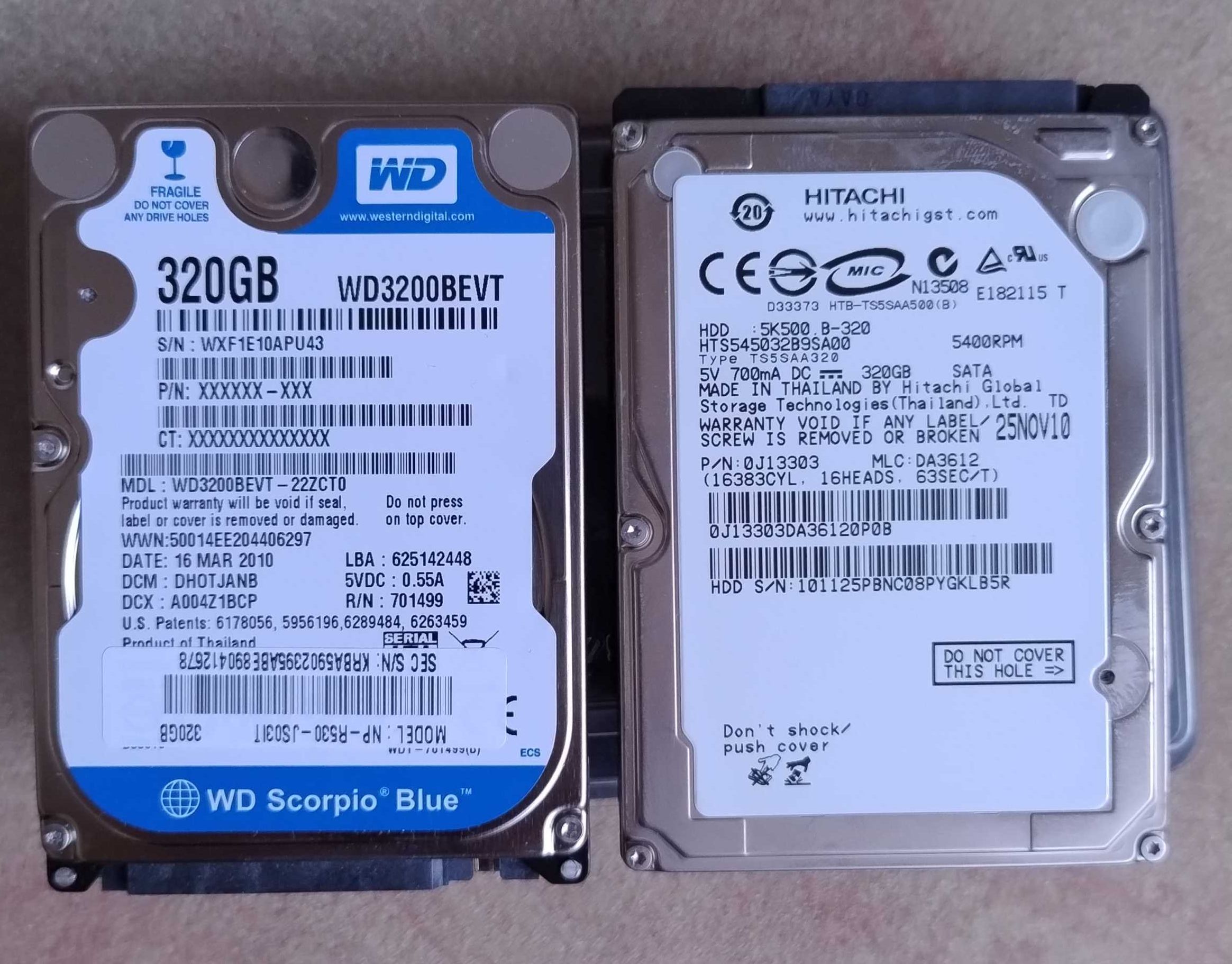 Hard disc laptop 320 GB Sata, sanatate 100%