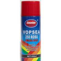 Vopsea aerosol spray rosu 250 Caspian, uscare rapida 450ml