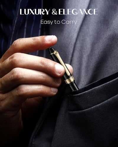 Нова ZiYoMuo Луксозен писалка с 24K златен връх + подаръчна кутия