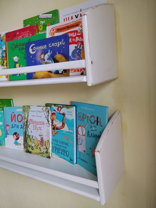 Полка для книг из дерева 2 штуки