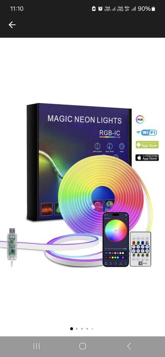 Banda Led RGB Neon Siliconata 5M