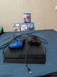 Play station 4 +2джостика и 3 игры