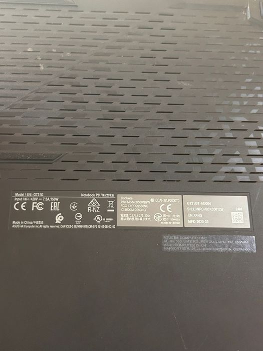 Asus Rog Strix G731G Amanet BKG