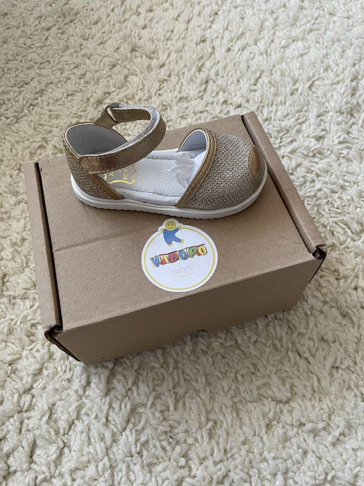 Sandale balerini piele auriu