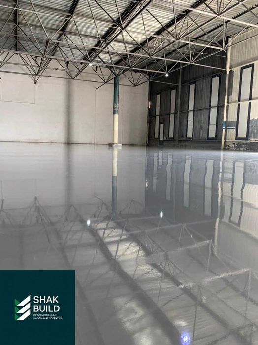 Наливные полимерные полы в ангары склады цеха на любое производство