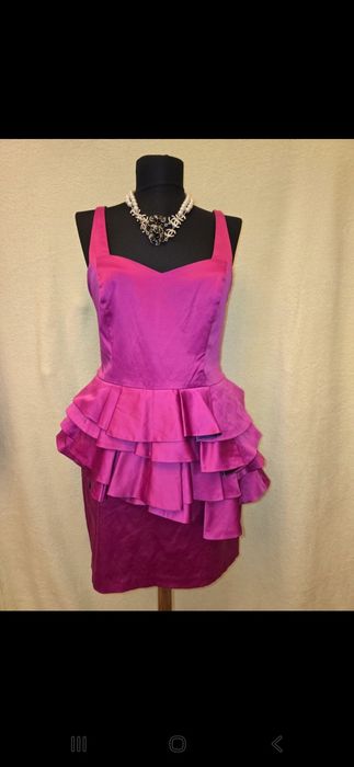 Rochie Asos ciclame, satinata