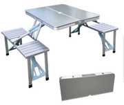 Masa pliabila cu 4 scaune pentru picnic din aluminiu NOU