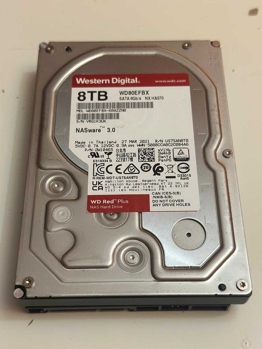 -OFERTA- HDD Hard disk Western Digital RED 8TB 3.5" 100% Health ~DEAL~