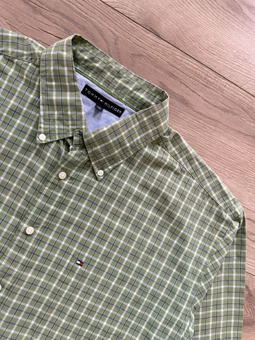 Camasa TOMMY HILFIGER Carouri Mandca Lunga Verde Barbati | Marime XXL