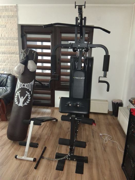 Sac de box profesional + Aparat multifunctional pentru antrenament