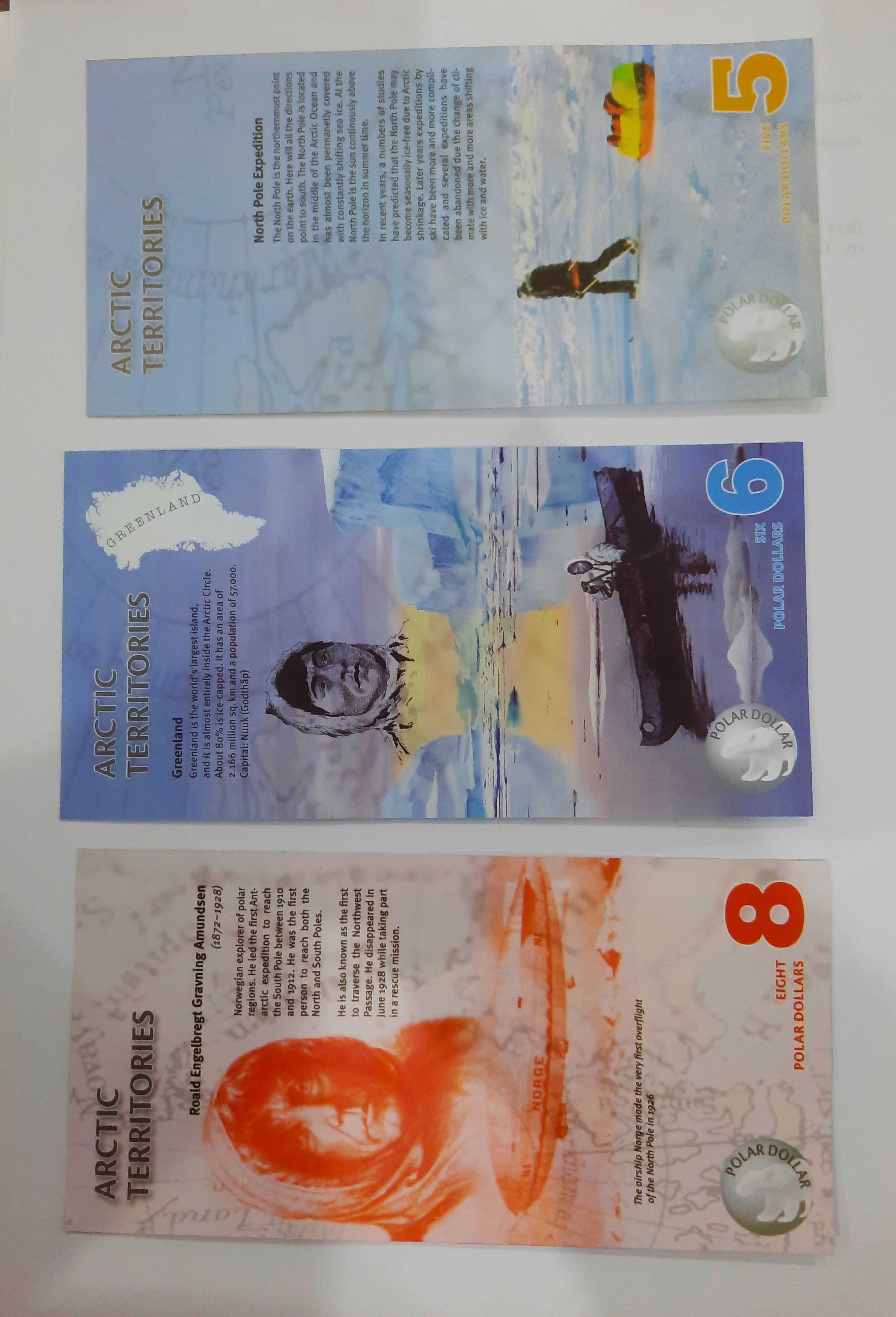 Лот от 14 бр. банкноти - Арктически територии UNC