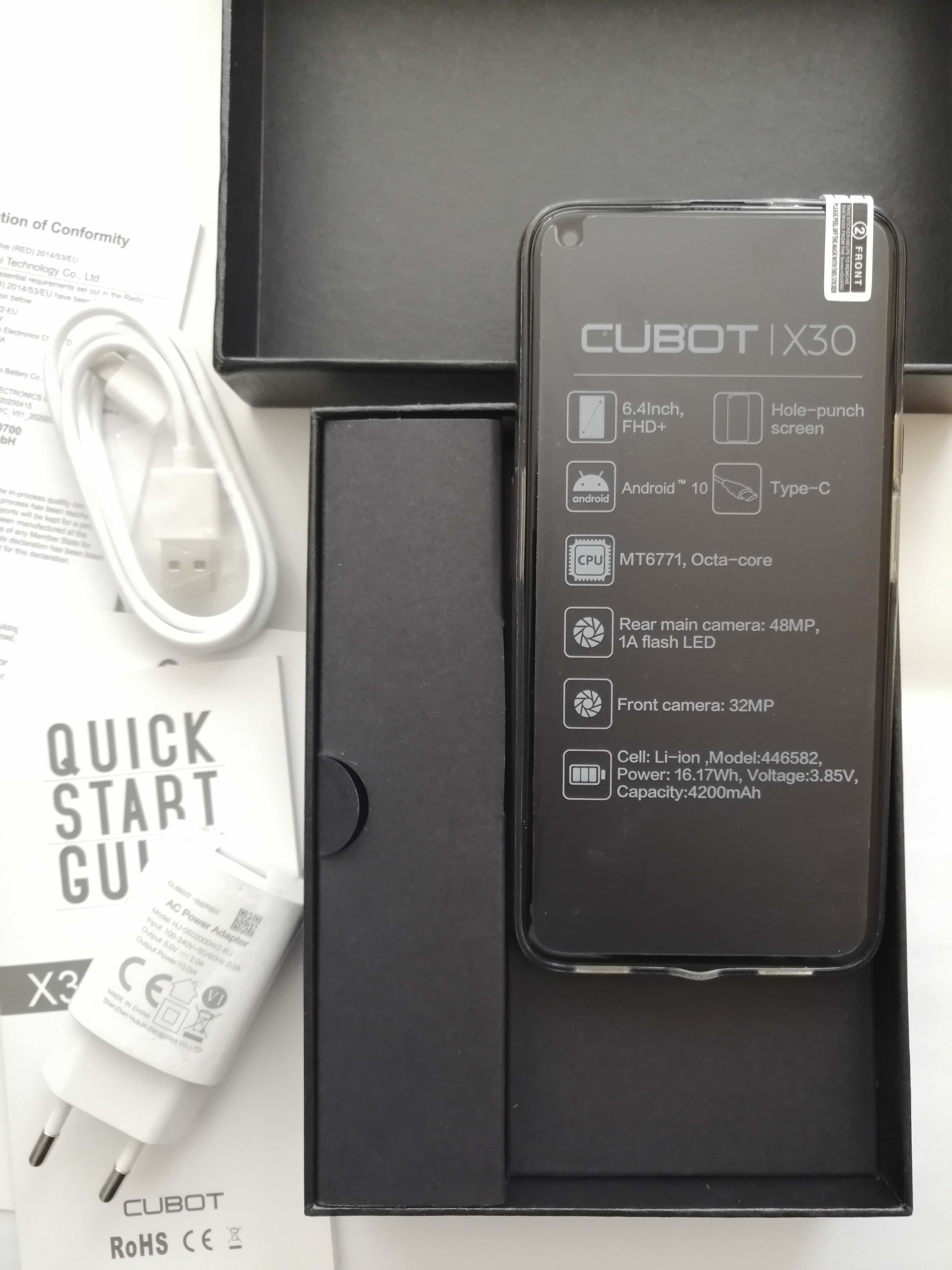 Пром.Cubot X30 8GB 128GB.48MP пет камери 32MP селфи.6.4