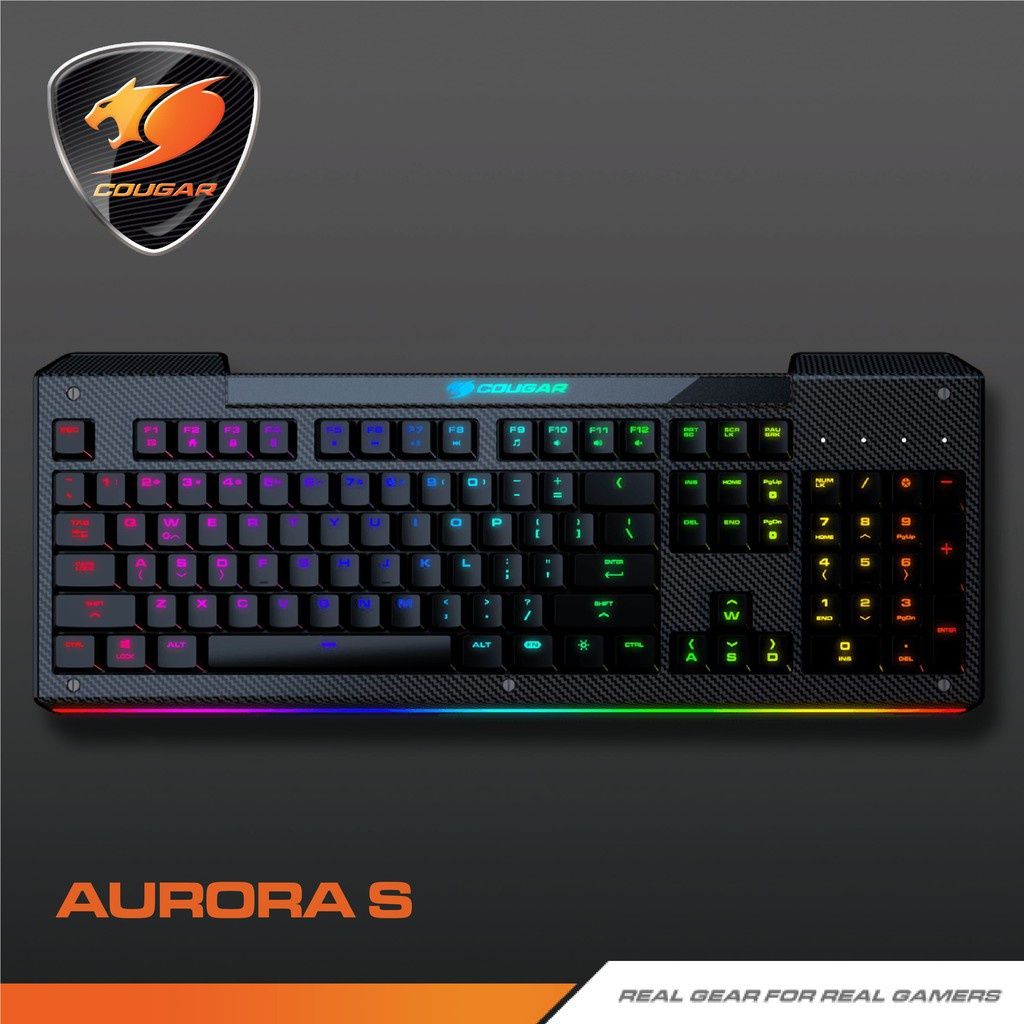 Клавиатура Cougar Aurora S игровая, RGB подсветка, USB