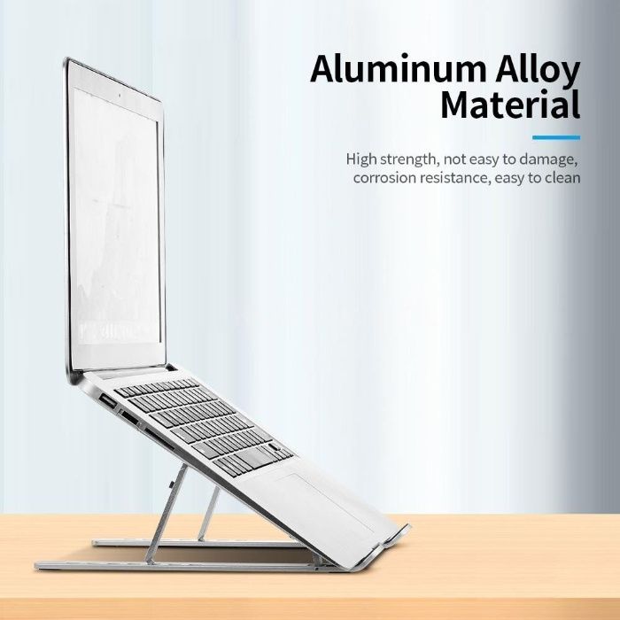 Ергономична стойка за лаптоп, сгъваема подложка/Регулируема/алуминий