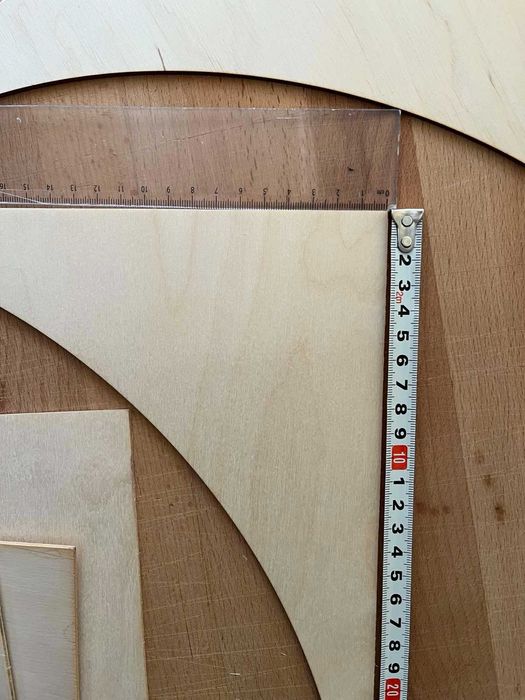 Шперплат бреза 3мм Остатъци от лазерно рязане 8x8см+