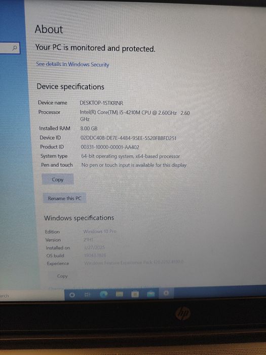 Лаптоп  HP в перфектно състояние