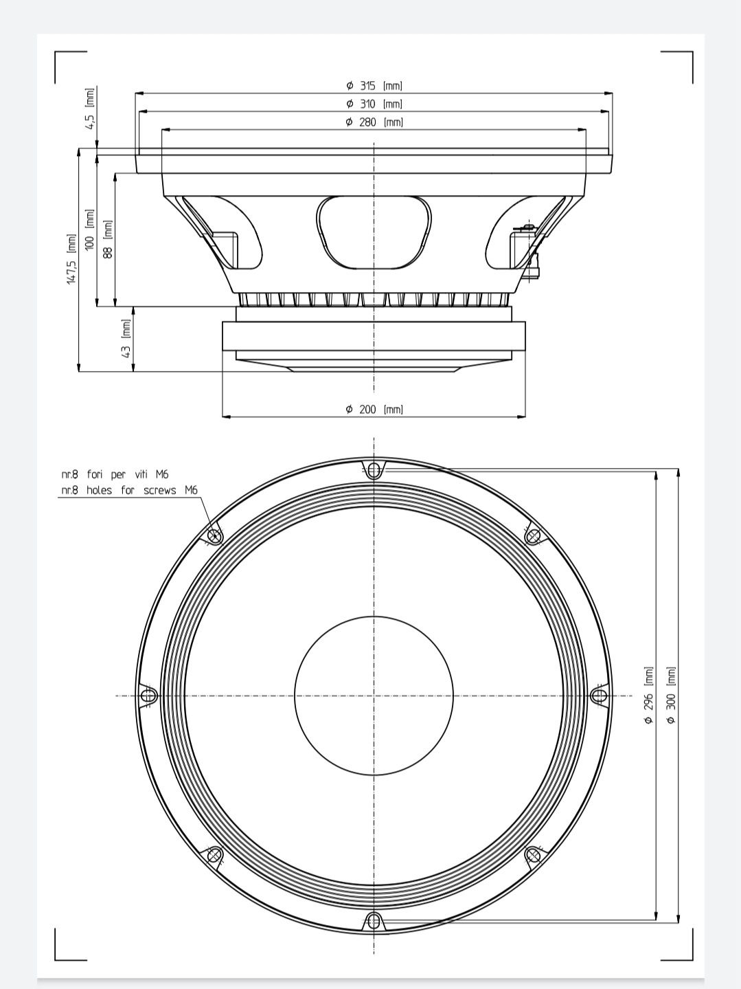 4бр. Говорители 12inch Отлично състояние 18 sound 12MB600.